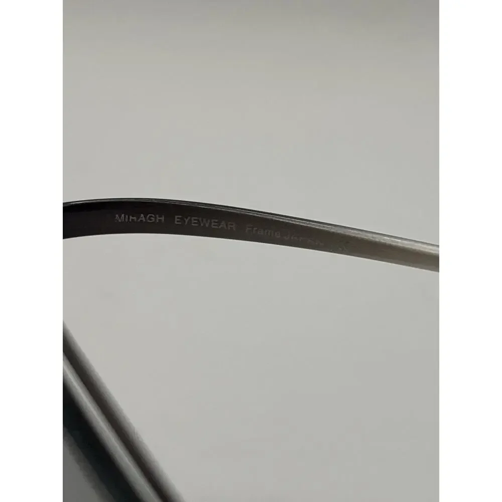 MIH-AGH Eyewear 8353 Rimless Shield Sunglasses Gray Lens Black Gunmetal